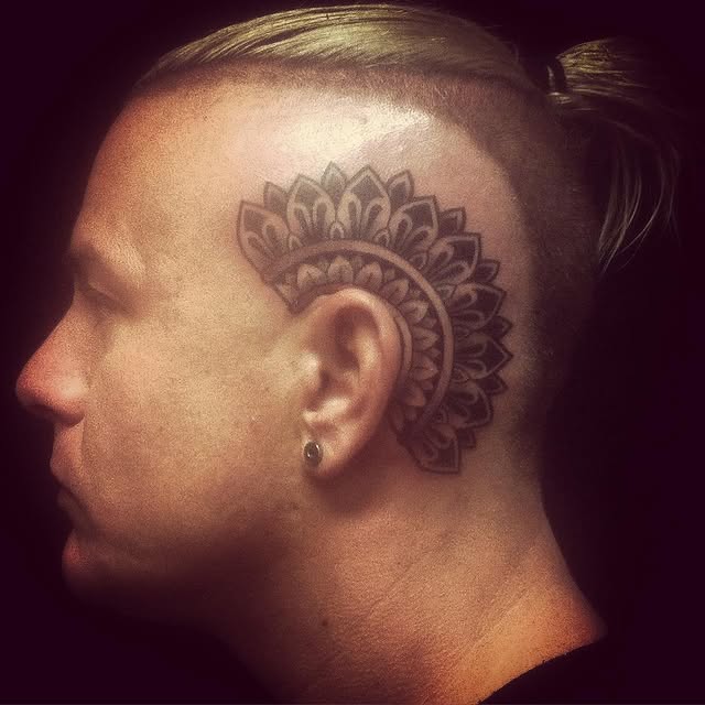 Detail van een custom tattoo