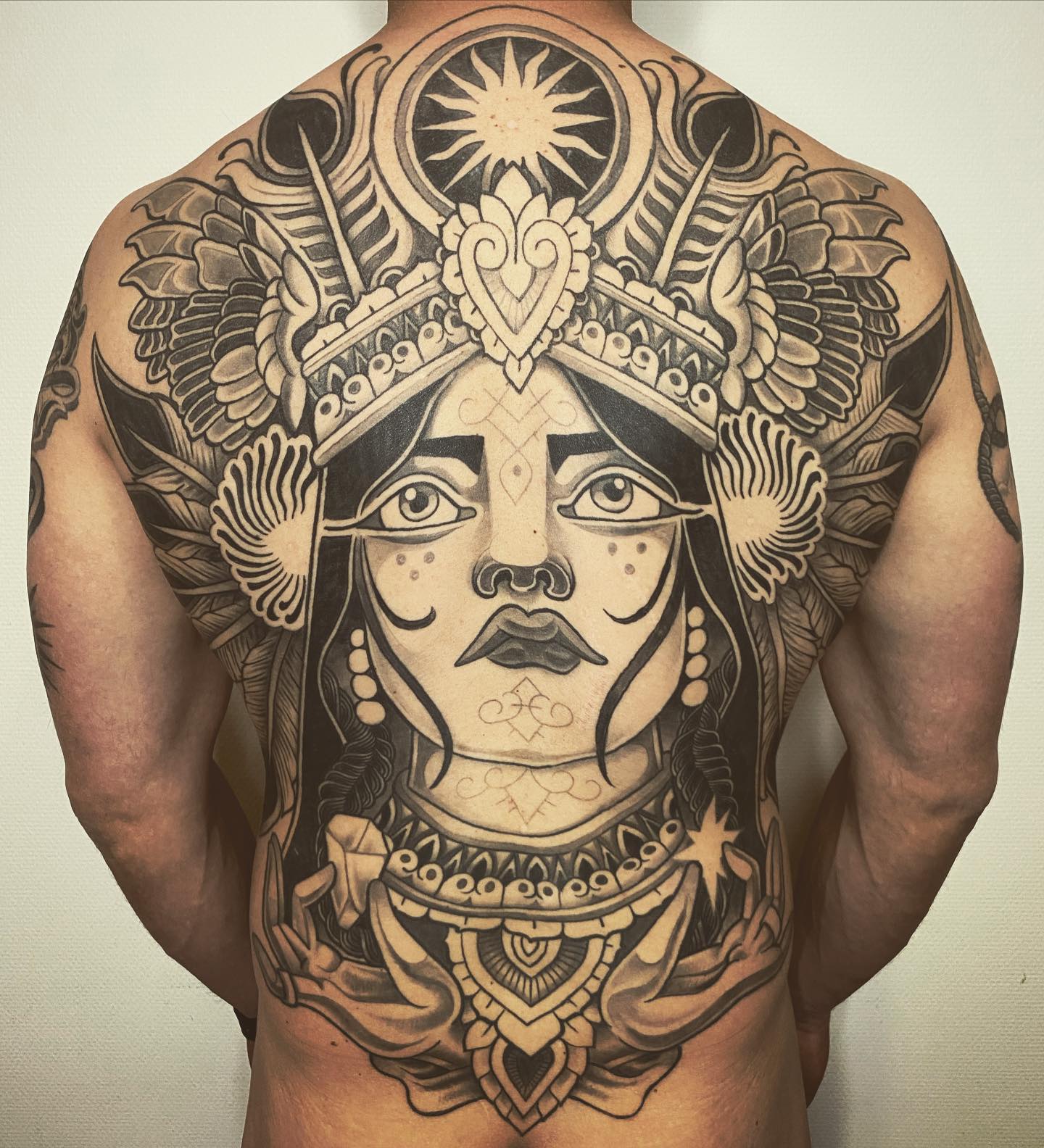 Custom black and grey rugtattoo